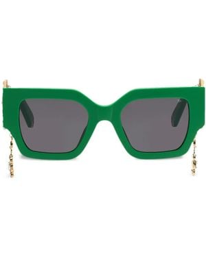 Philipp Plein Square Exclusive Oversize-Frame Sunglasses - Green