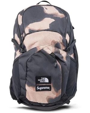 Supreme X The North Face Pocon Bleached Denim-Print Backpack - Blue