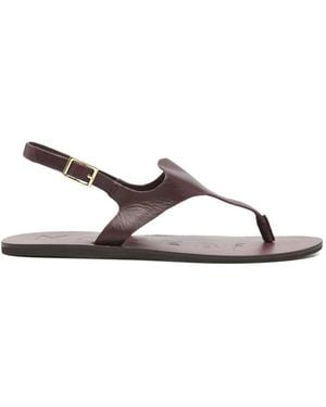 Manebí Buckle-Fastening Flat Sandals - White
