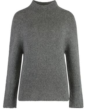 THE (Alphabet) Turtleneck Cashmere Jumper - Grey