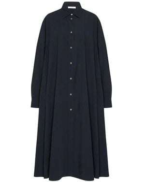 The Row Zeph Buttoned Shirt-Dress - Blue