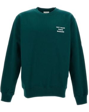 Drole de Monsieur Sweatshirt mit rundem Ausschnitt - Grün