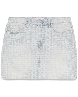DKNY Monogram Mini Skirt - White