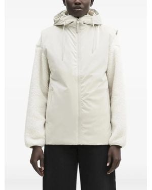 Rains Hooded Fleece-Sleeve Jacket - White