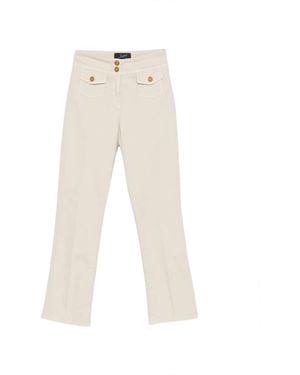 The Seafarer Buttoned Flap-Pockets Straight-Leg Jeans - White