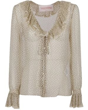 Valentino Garavani Silk Shirt - Natural