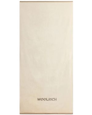 Woolrich Logo-Embroidered Beach Towel - Natural