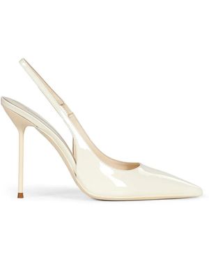 Paris Texas 70 Lidia Patent-Leather Slingback Pumps - White