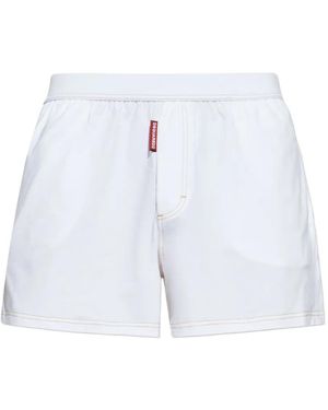 DSquared² Bóxer Con Etiqueta Del Logo - Blanco