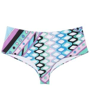 Emilio Pucci Slip Bikini Con Stampa Vivara - Blu