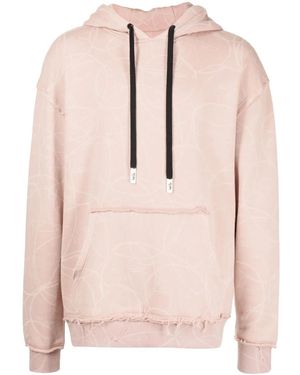 Haculla Laser Drawstring Hoodie - Pink