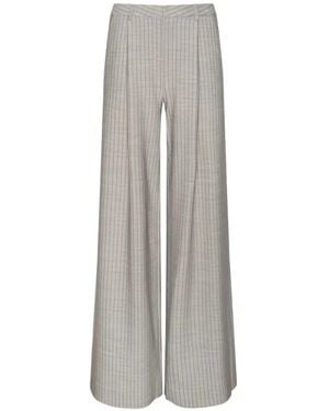 L'Agence Allanah Pinstriped Trousers - Grey