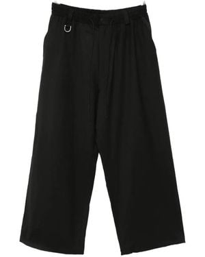 Y-3 Drawstring Wide-Leg Pants - White