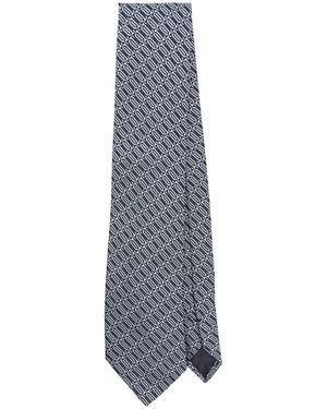 Lanvin Etiquette Logo Tie Accessories - Grey