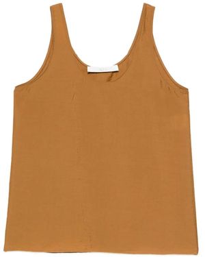 Tela Scoop-Neck Top - Brown