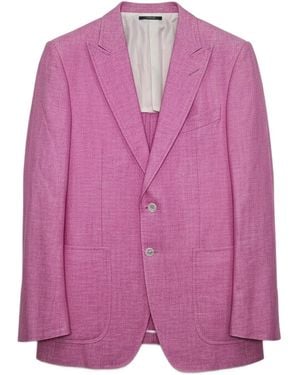 Tom Ford Blazer À Revers Pointus - Pink
