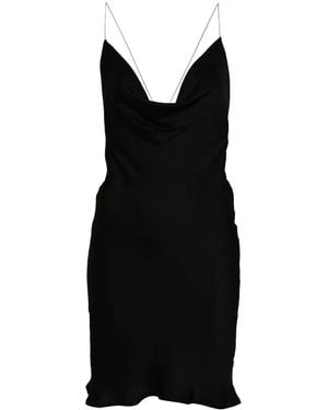 Y. Project Invisible Strap Mini Slip Dress - Black