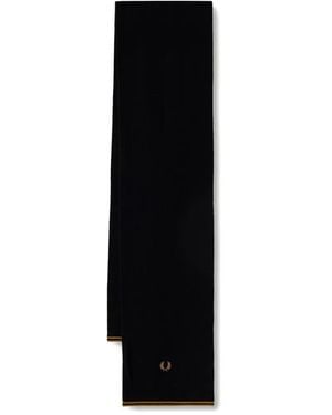 Fred Perry Laurel Wreath Tipped Scarf - Black