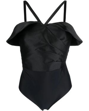 Zuhair Murad Body sin mangas drapeado - Negro