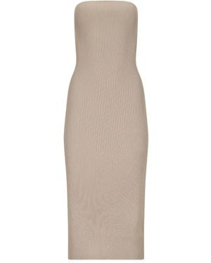 ワンピース Max Mara ARDA1234 - Ribbed viscose dress Max Mara Arda1234 Ribbed Viscose Dress in Brown | Lyst Canada