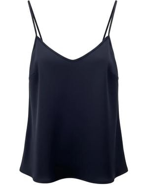 Ralph Lauren Spaghetti-Strap V-Neck Top - Blue