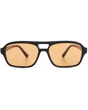 Messyweekend Burt Geometric-Frame Sunglasses - Black