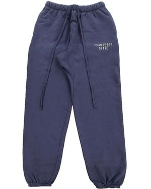 Fear Of God Pantaloni Sportivi Con Stampa - Blu