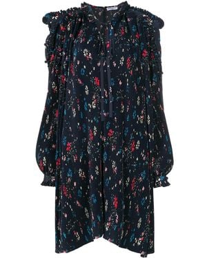 Balenciaga Semi Fitted Flou Dress - Blue