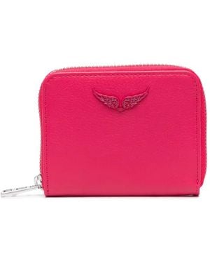 Zadig & Voltaire Small Zv Calf-Leather Wallet - Pink