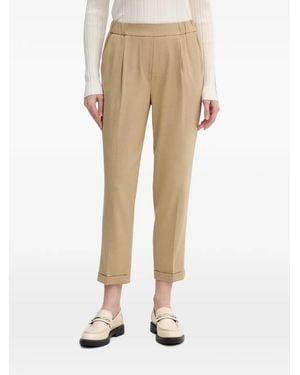 Benetton Pantalon À Ourlet Retroussé - Natural