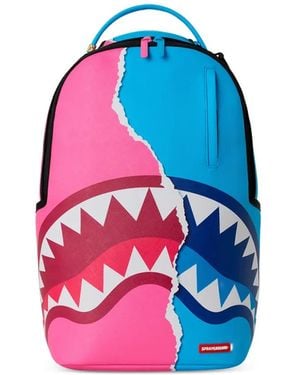 Sprayground Rucksack Mit Hai-Print - Blau
