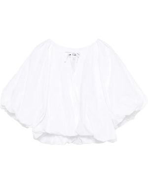 DKNY Blusa Con Maniche A Palloncino - Bianco
