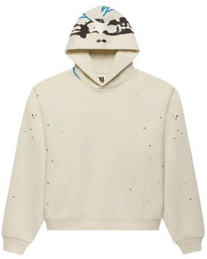Sp5der Sudadera Con Capucha Y Motivo De Telaraña De Manga Larga - Blanco