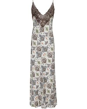 Bazar Deluxe Lace Patterned Dress - White