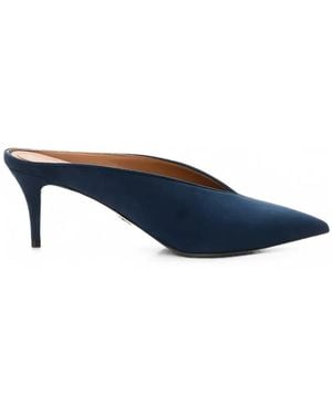Stella McCartney Pointed-Toe V-Cut Mules - Blue