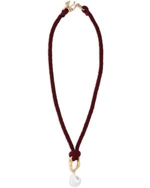 forte_forte Collier En Corde À Pendentif Perle - Rouge