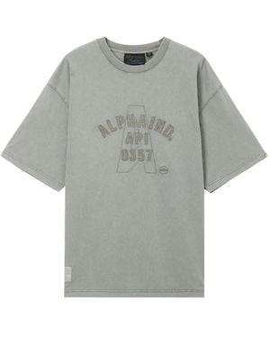 Alpha Industries ロゴ Tシャツ - グレー