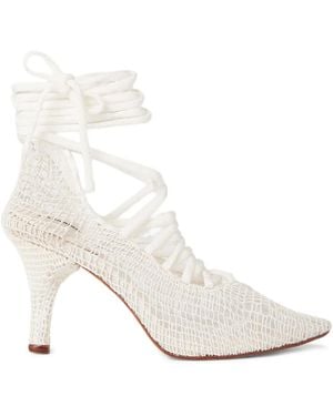 Isa Boulder Leather Court Shoes - White