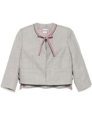 Thom Browne Cropped Jacket - Grey