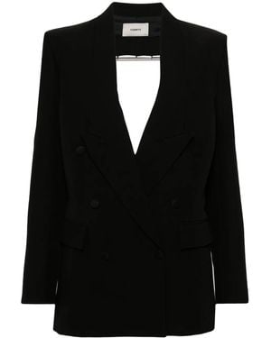 Coperni Triangle-Detail Cut-Out Blazer - Black