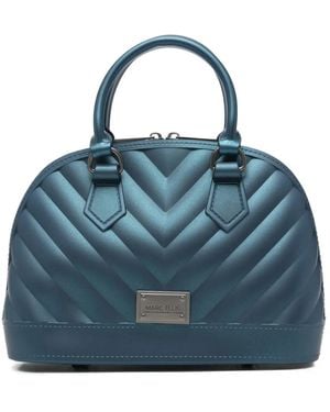 Marc Ellis Medium Flat Maya 27 Chevron-Quilted Tote Bag - Blue