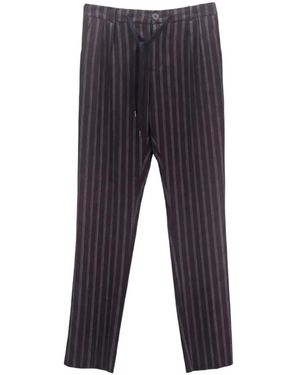 Andrea Pompilio Pantalon À Rayures Et Taille Nouée - Blue