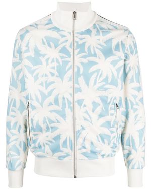 Palm Angels Palms Zip-Up Track Jacket - Blue