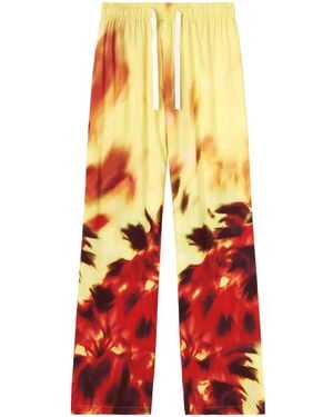 Palm Angels Abstract-Print Track Trousers - Red