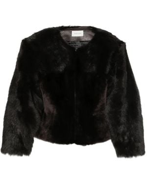 Magda Butrym Jacke Aus Shearling - Schwarz