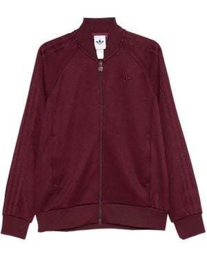 adidas Logo-Embroidered Zip-Up Sweater