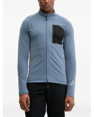 EA7 Zip-Up Chest-Pocket Sweatshirt - Blue