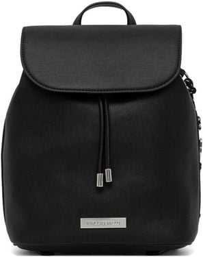 KARL LAGERFELD Drawstring Embossed-Logo Backpack - Black