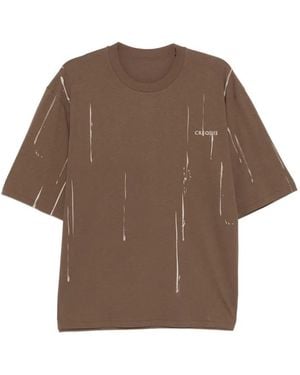 CROQUIS Paint-Splatter T-Shirt - Brown