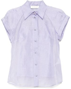 Zimmermann Crush Fitted Blouse - Purple